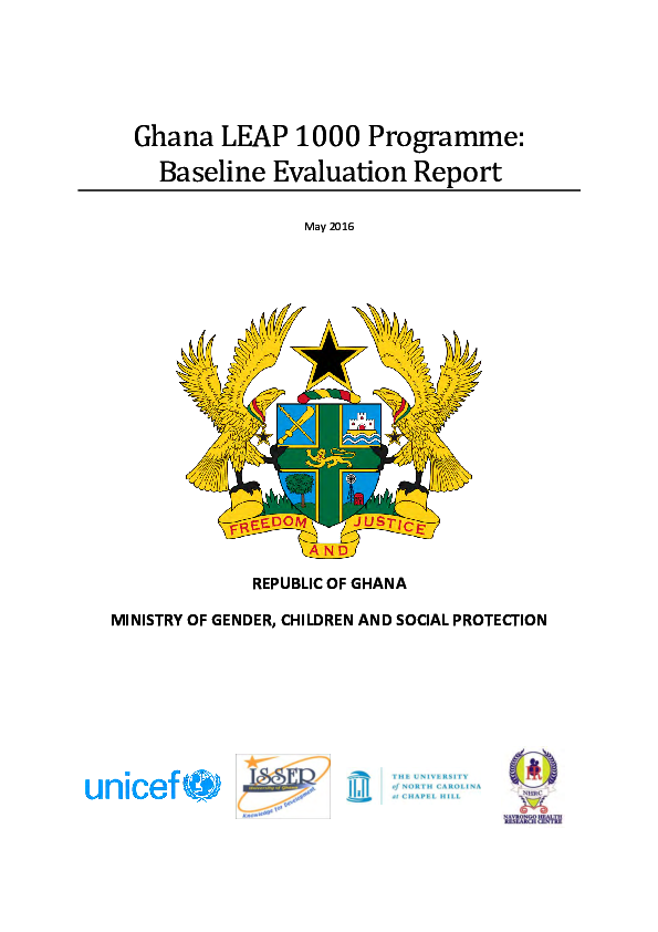 Ghana LEAP 1000 Programme: Baseline Evaluation Report | Save the ...