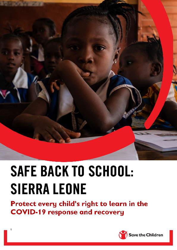 Safe Back to School: Sierra Leone | Save the Children’s Resource Centre