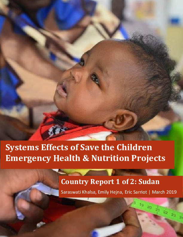 Systems Effects of Save the Children Emergency Health & Nutrition ...