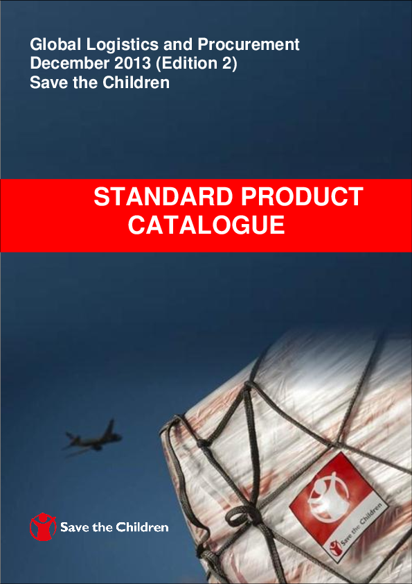 Save the Children Standard Product Catalogue Save the Children’s