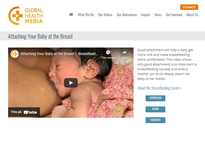 Attaching your baby at the breast