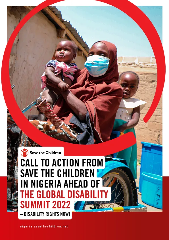 Call to Action from Save the Children in Nigeria ahead of the Global Disability Summit 2022