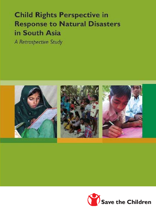 Child Rights Perspective in Response to Natural Disasters in South Asia ...