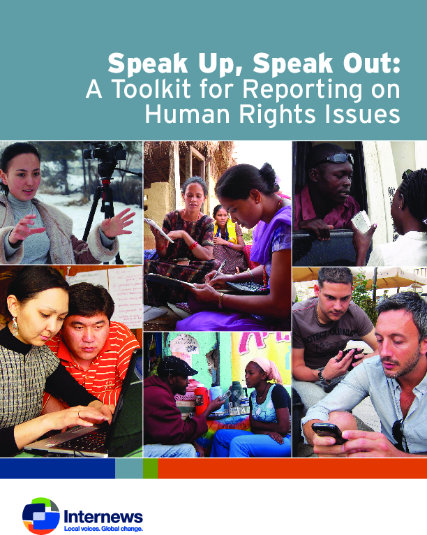 Speak Up, Speak Out: Toolkit for Reporting on Human Rights Issues ...