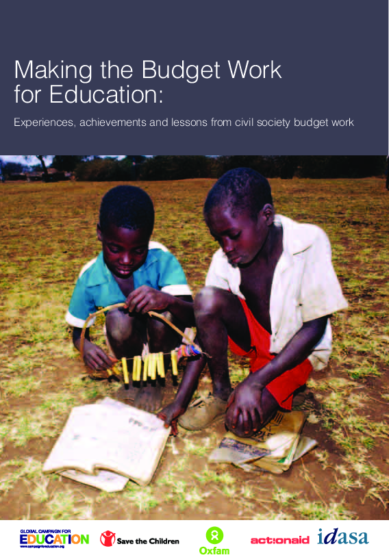 Making the budget work for education – Experiences, achievements and lessons from civil society budget work