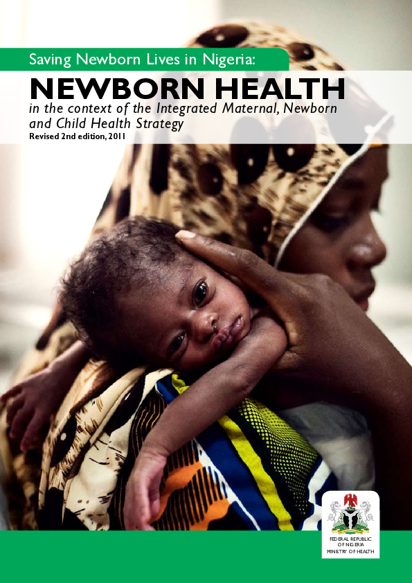 Saving Newborn Lives In Nigeria: Situation Analysis And Action Plan For ...