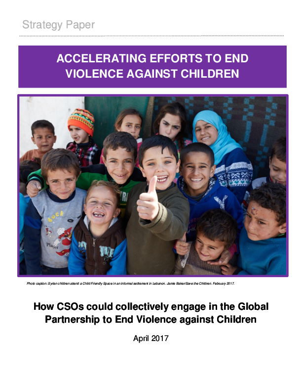 Accelerating Efforts to End Violence Against Children: How CSOs could ...