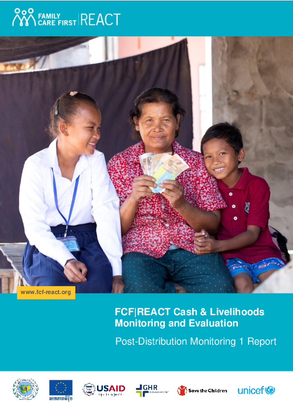 FCF | REACT Cash & Livelihoods Monitoring Post-Distribution Monitoring 1 Report