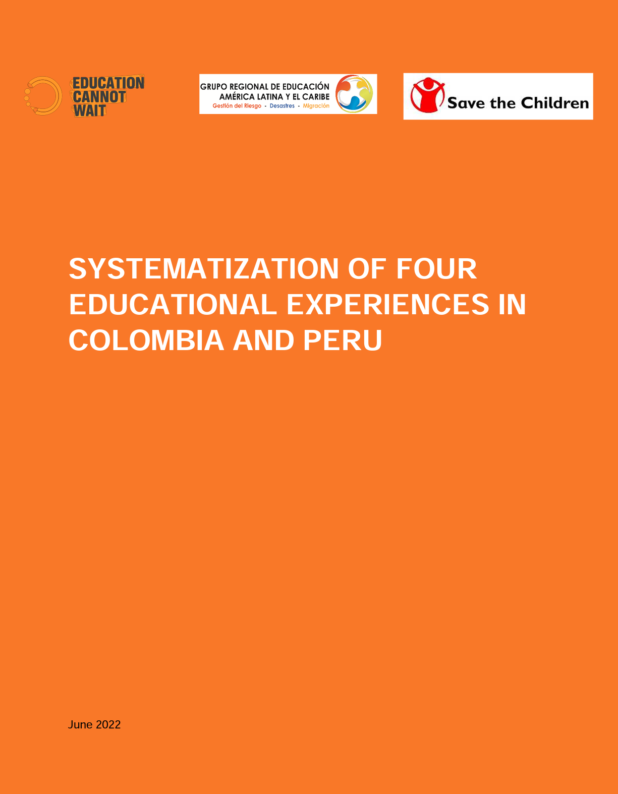 Systematization of Four Educational Experiences in Colombia and Peru
