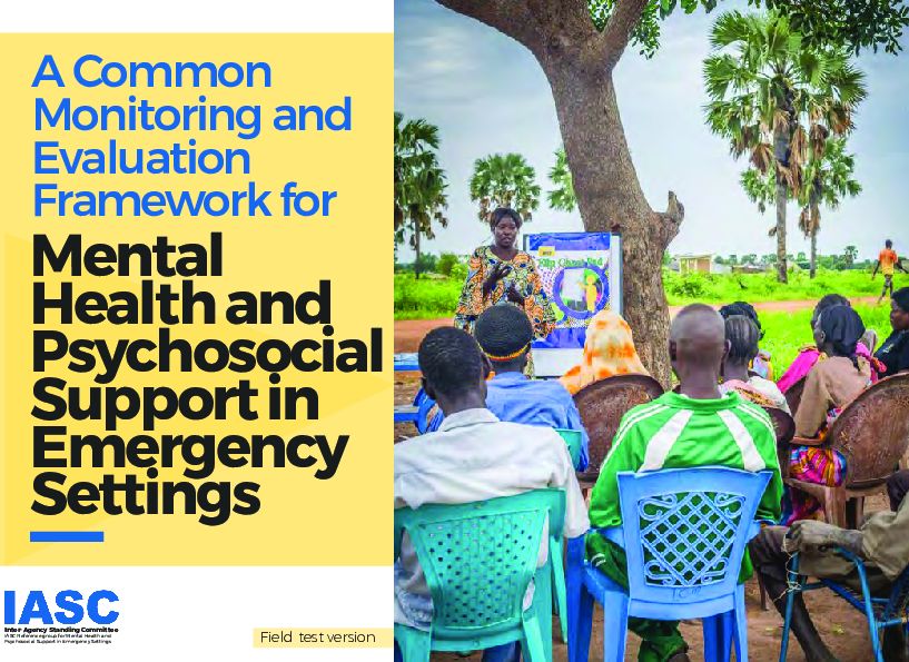 A Common Monitoring and Evaluation Framework for Mental Health and