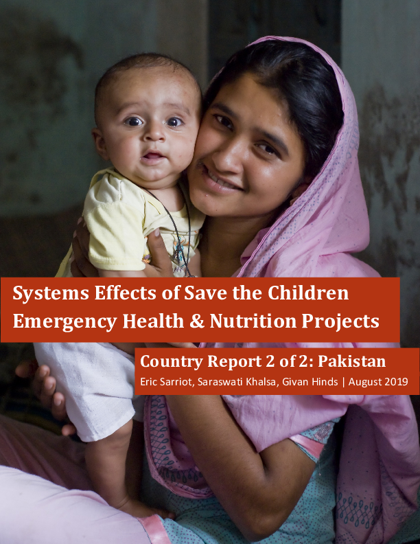 Systems Effects of Save the Children Emergency Health & Nutrition ...