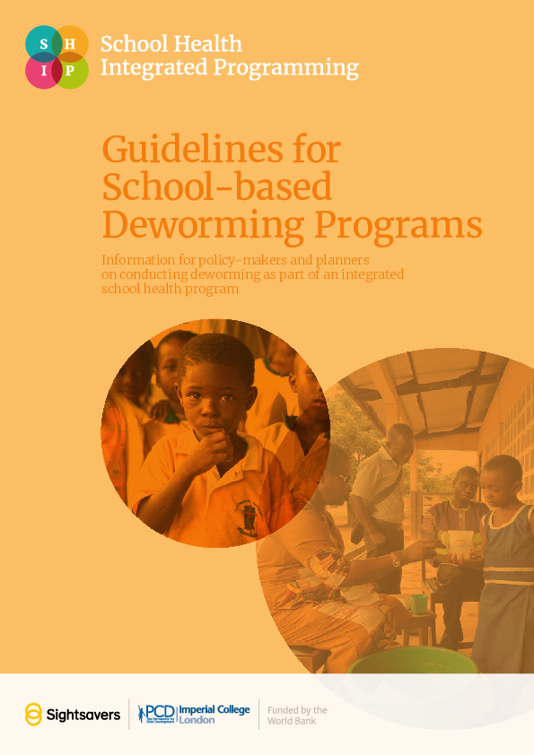 Guidelines for Schoolbased Deworming Programs Information for policy
