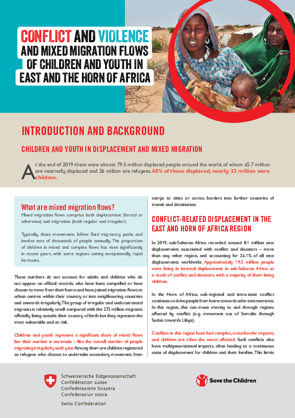 Conflict and Violence and Mixed Migration Flows of Children and Youth in East and the Horn of Africa