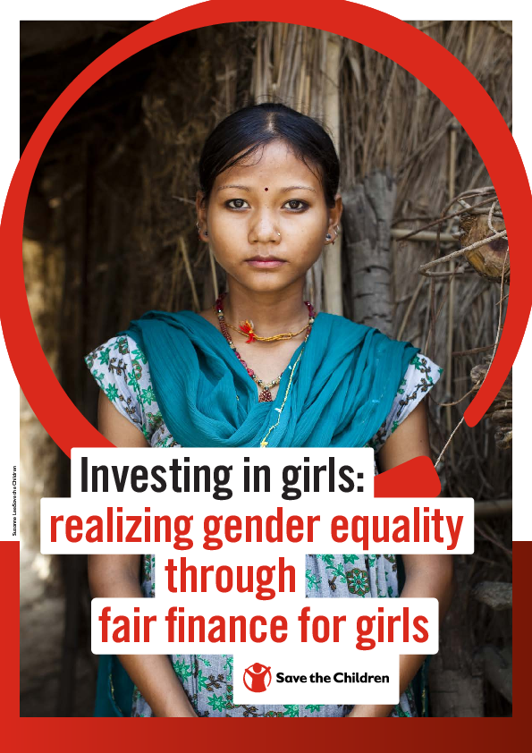 Investing in Girls: Realizing gender equality through fair finance for girls