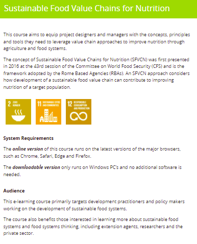 sustainable food value chains
