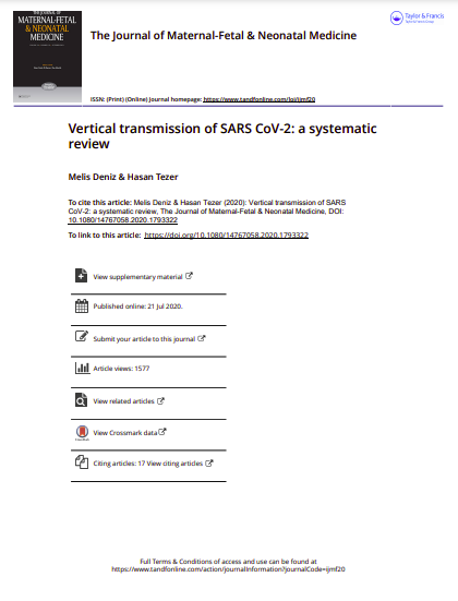 vertical transmissions of SARS